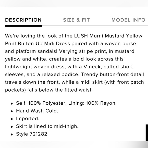 Murni Mustard Yellow Print Button-Up Midi dress - Picture 2 of 16